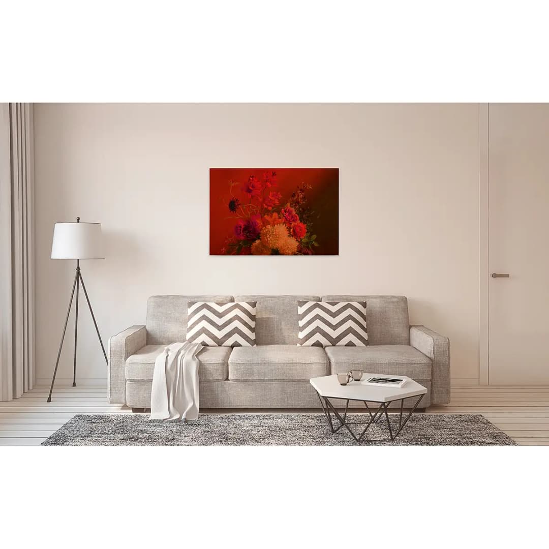 Leinwandbild Bouquet | Rot