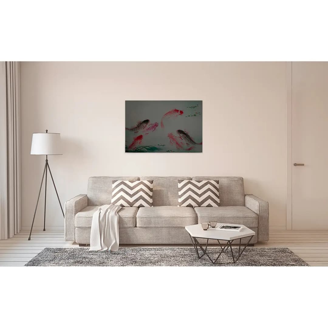 Leinwandbild Dancing Kois | Mehrfarbig