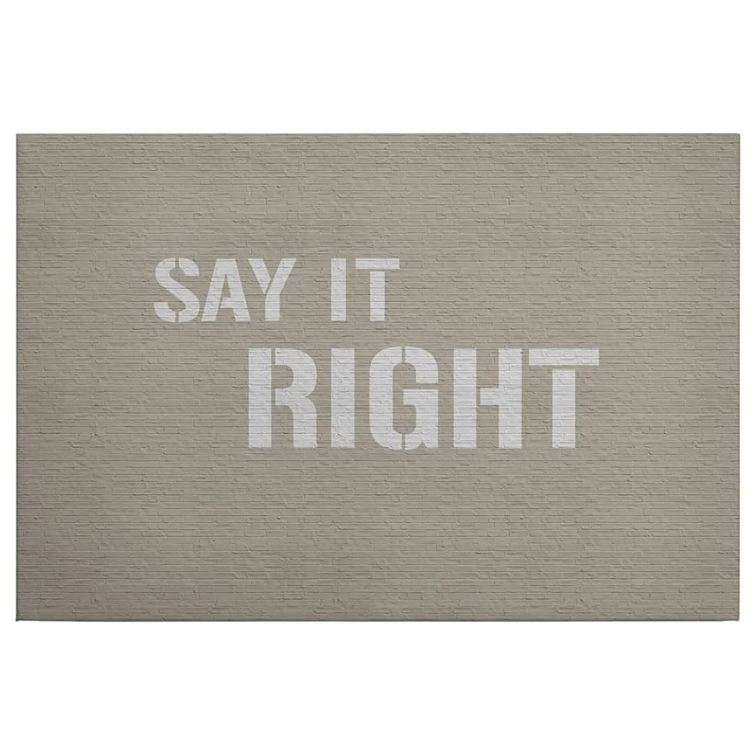 Leinwandbild Message | Beige