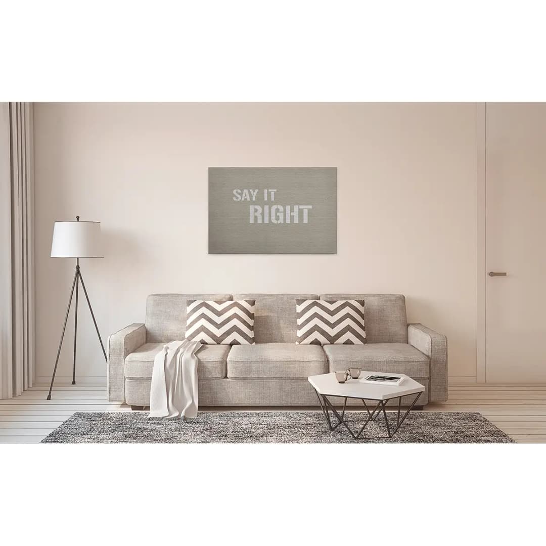 Leinwandbild Message | Beige