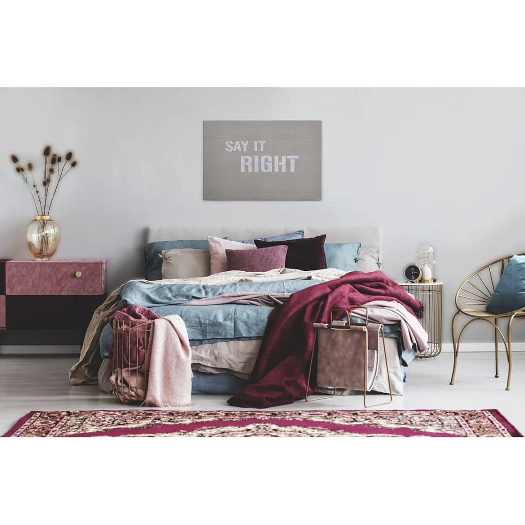 Leinwandbild Message | Beige