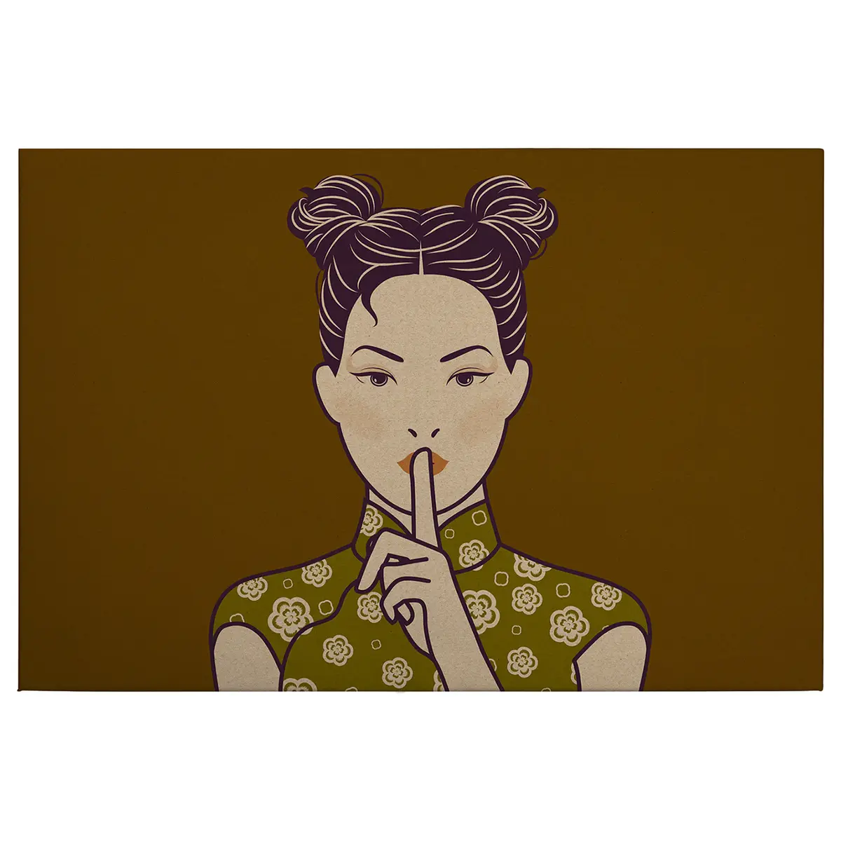 Leinwandbild Japanisch Himari | Gelb