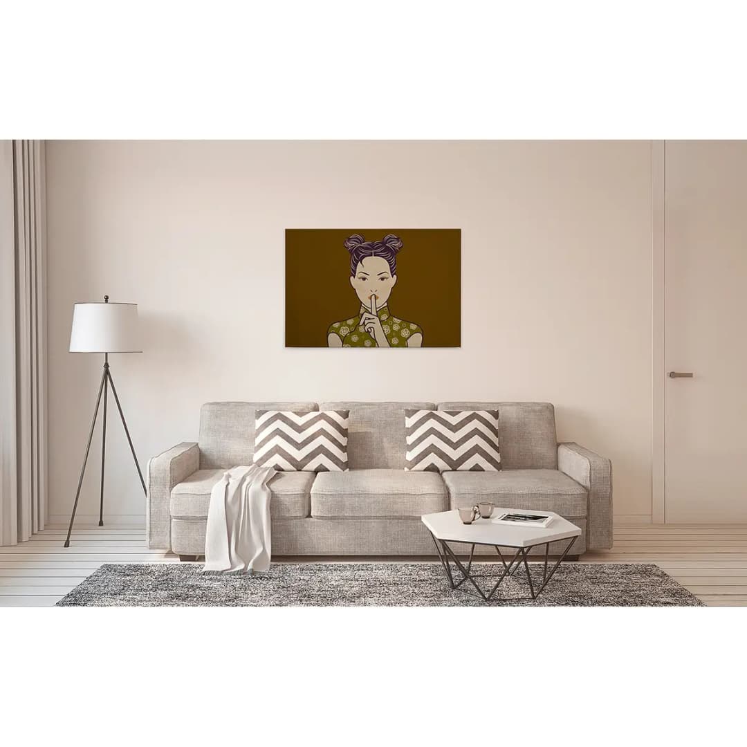 Leinwandbild Japanisch Himari | Gelb