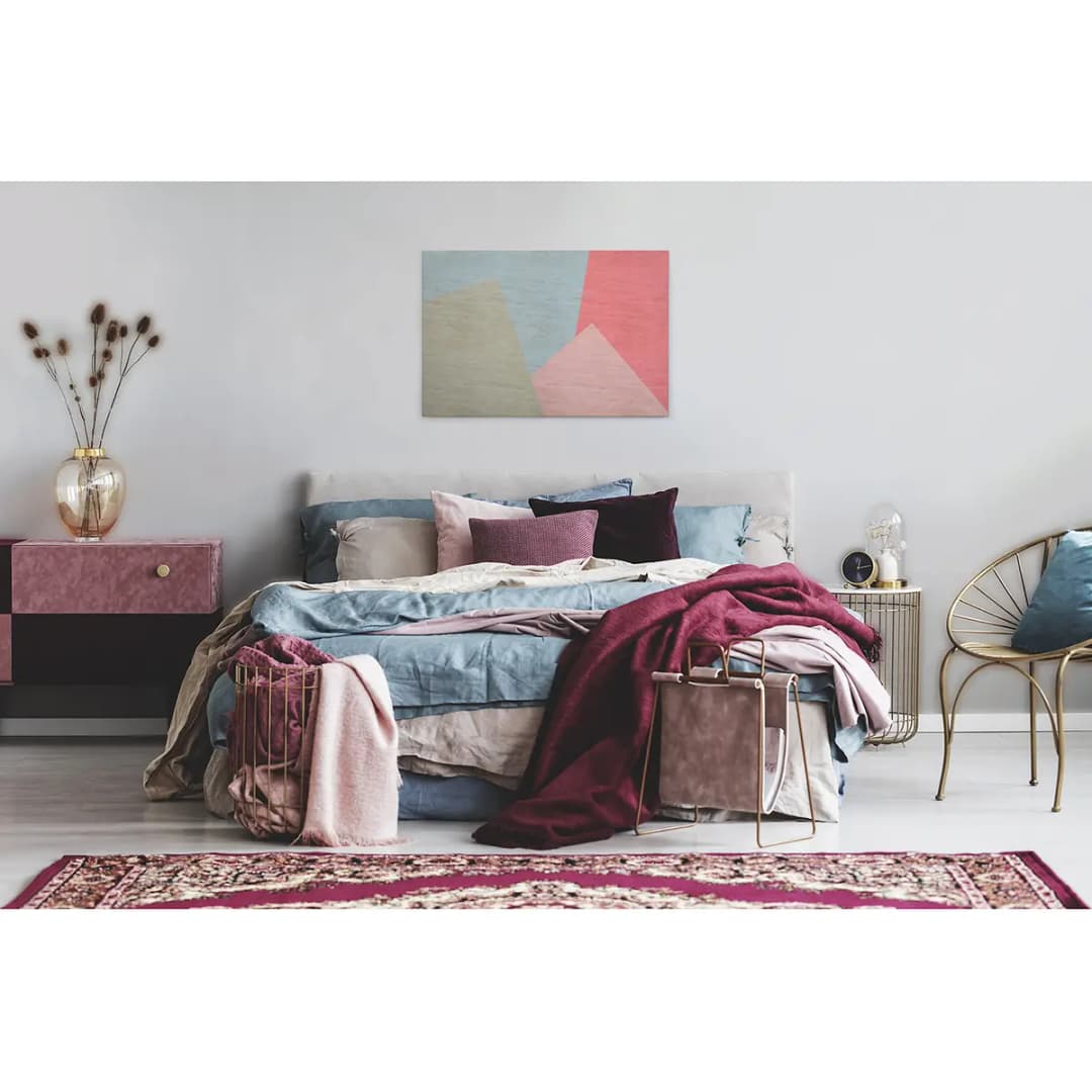 Leinwandbild Inlay | Mehrfarbig