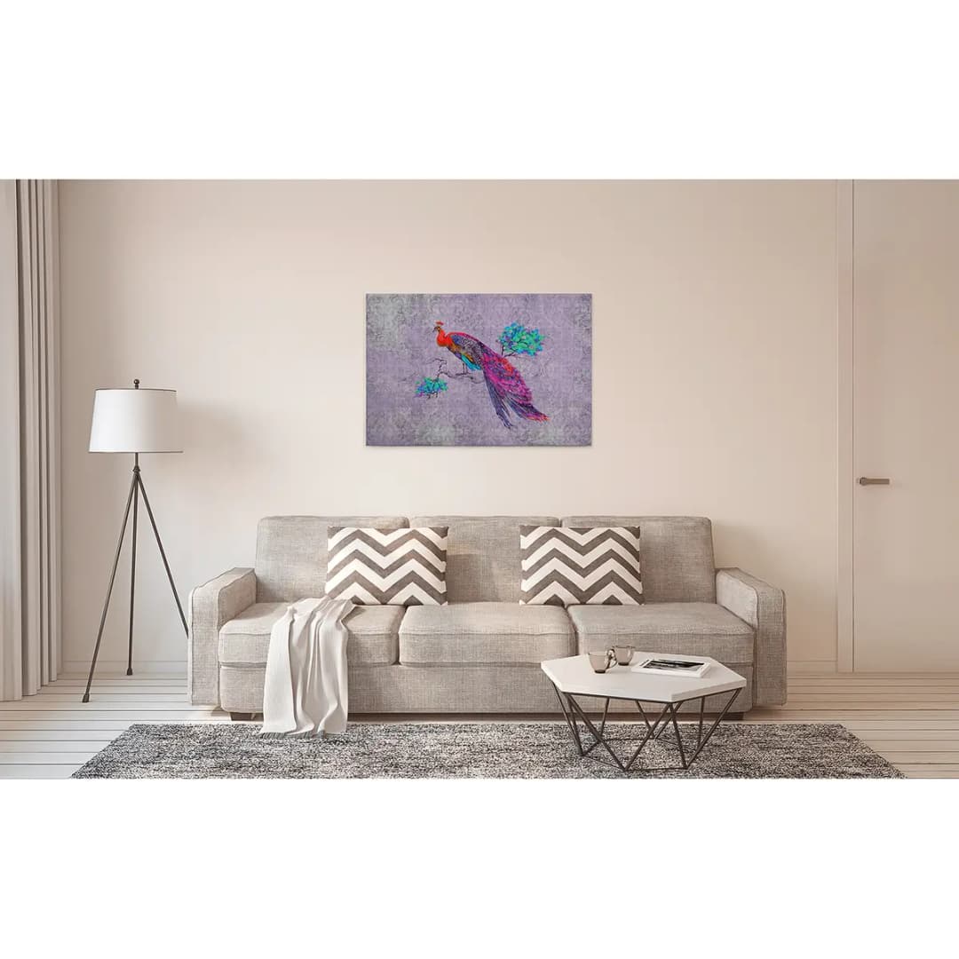 Leinwandbild Strauß Peacock | Mehrfarbig