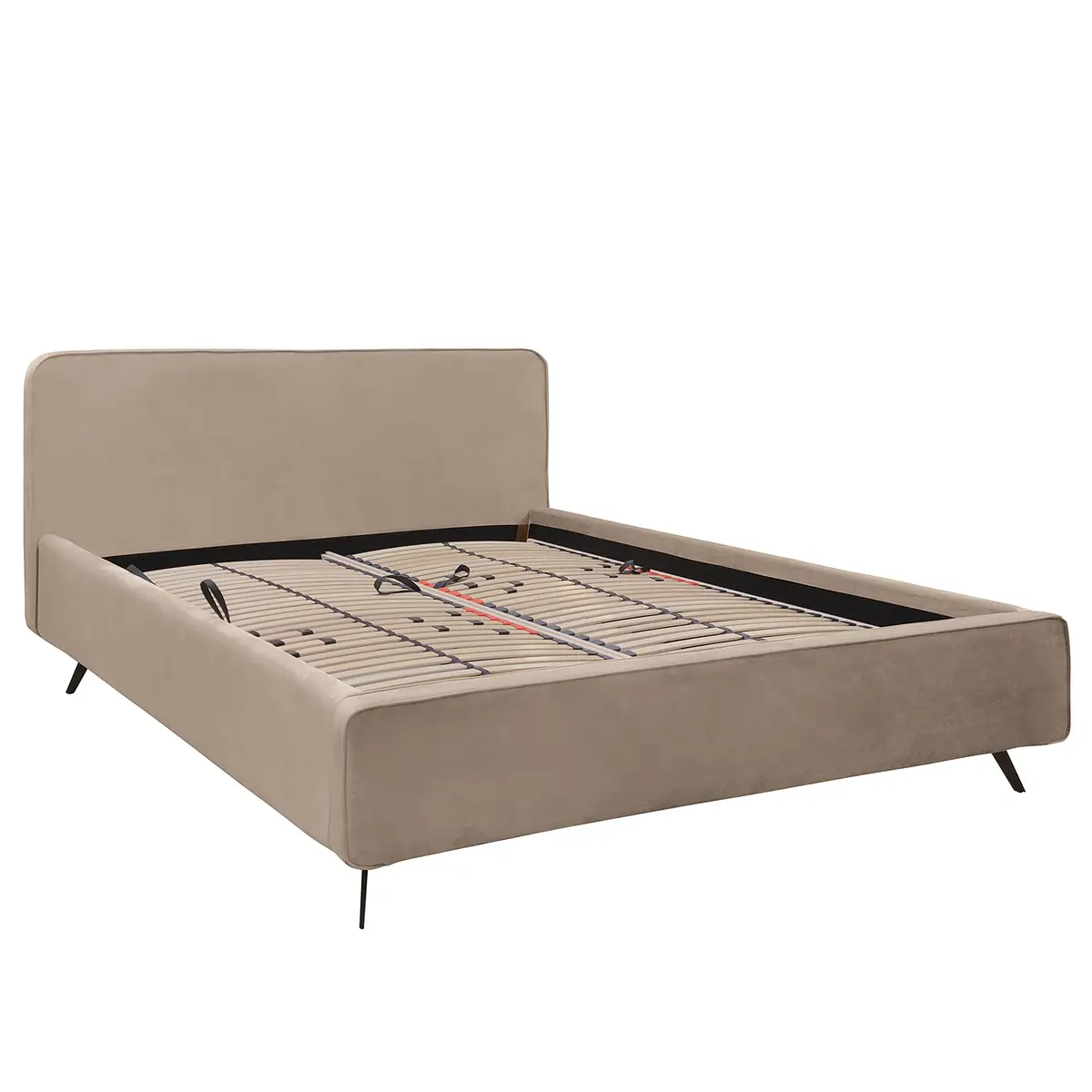 Polsterbett KARELIA 180 x 200cm Samt Ravi Beige | Beige