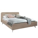 Polsterbett KARELIA 200 x 200cm Samt Ravi Beige | Beige
