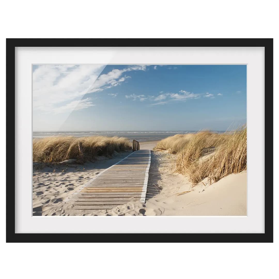 Bild Ostsee Strand Papier Rahmen | Beige