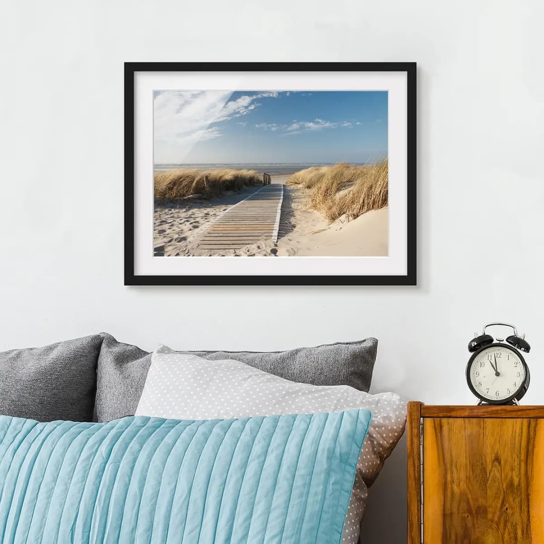 Bild Ostsee Strand Papier Rahmen | Beige