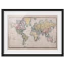 Bild Vintage Weltkarte um 1850 II | Beige