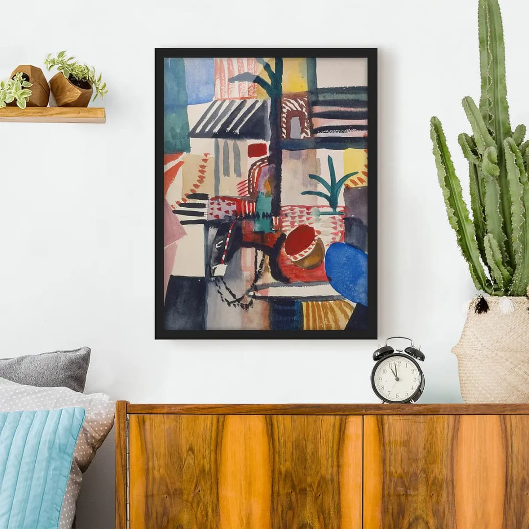 Bild August Macke Mann mit Esel V Papier | Mehrfarbig