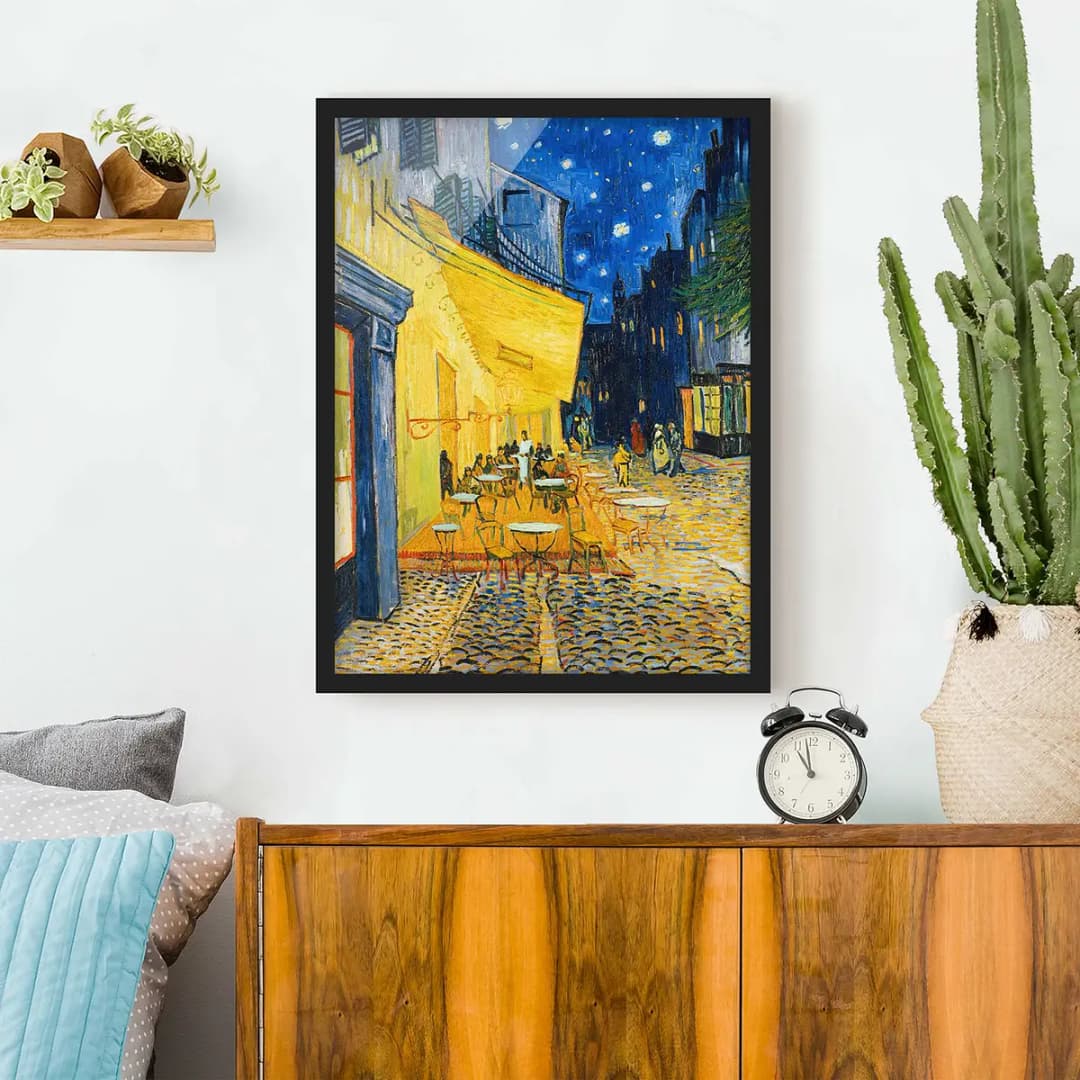 Bild van Gogh Café-Terrasse in Arles | Gelb
