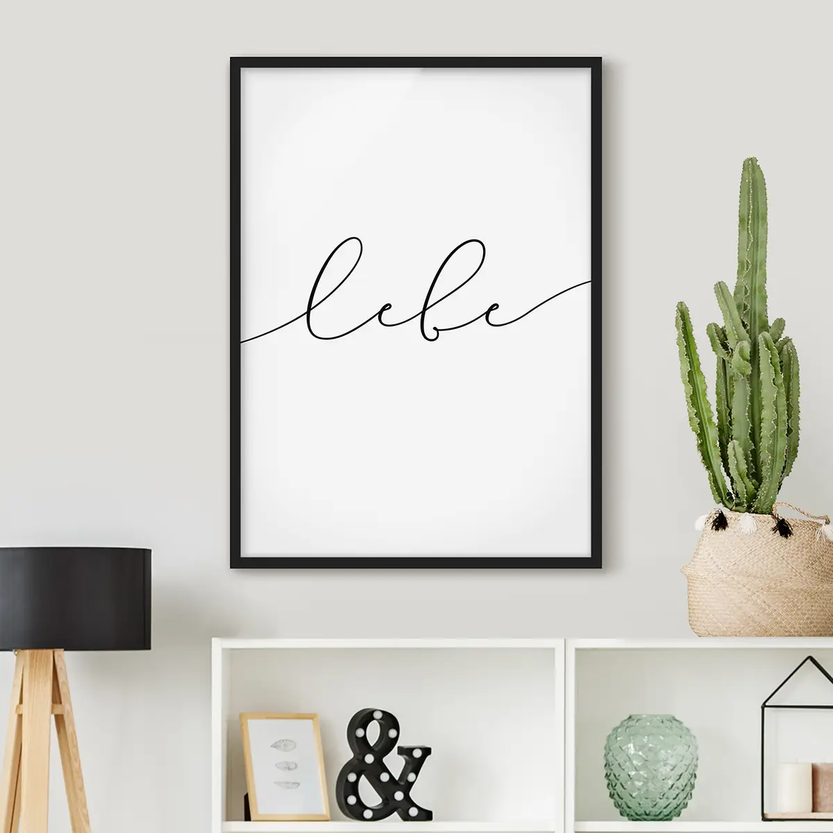 Bild Lebe Kalligraphie | Weiß