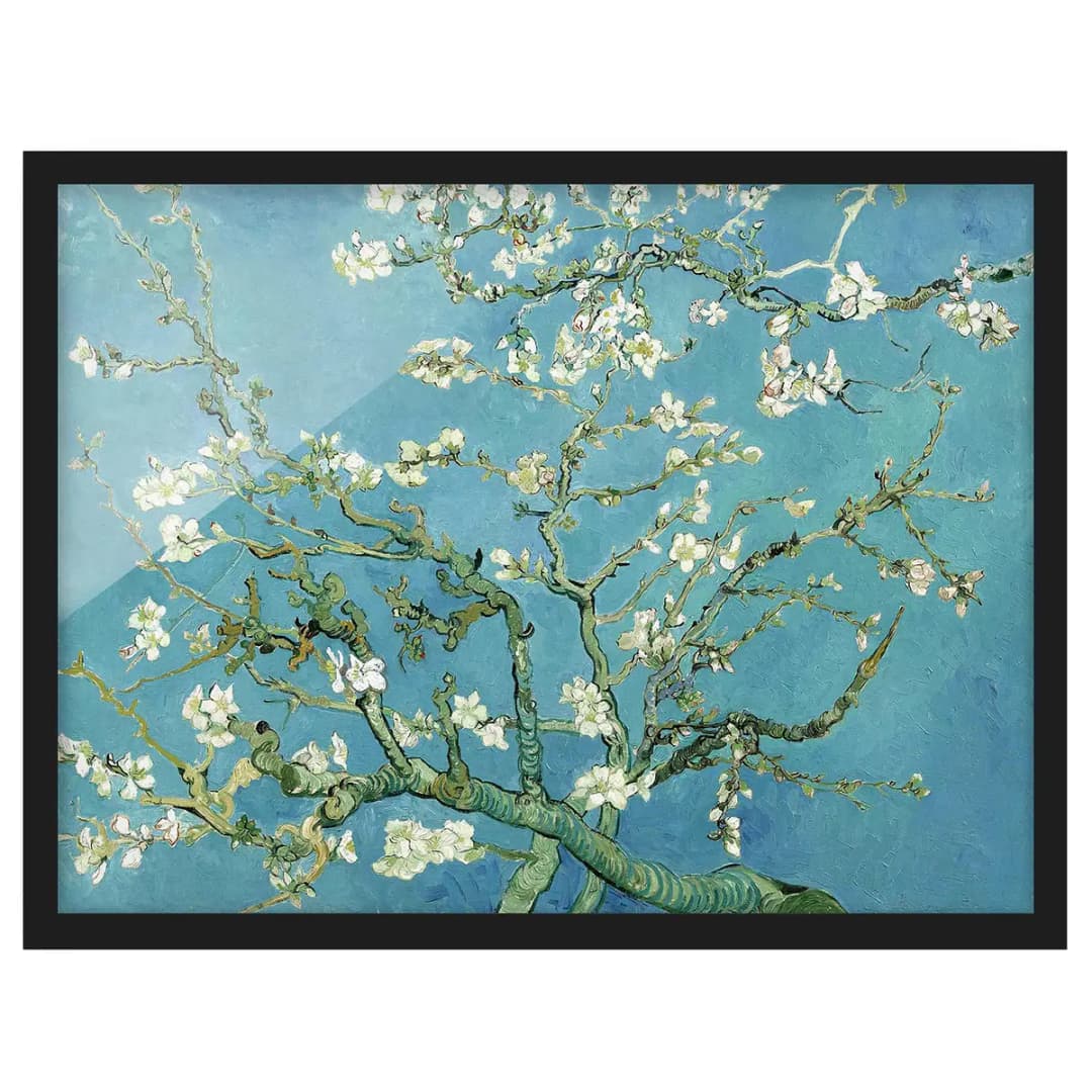 Wandbild Vincent van Gogh Mandelblüte | Blau
