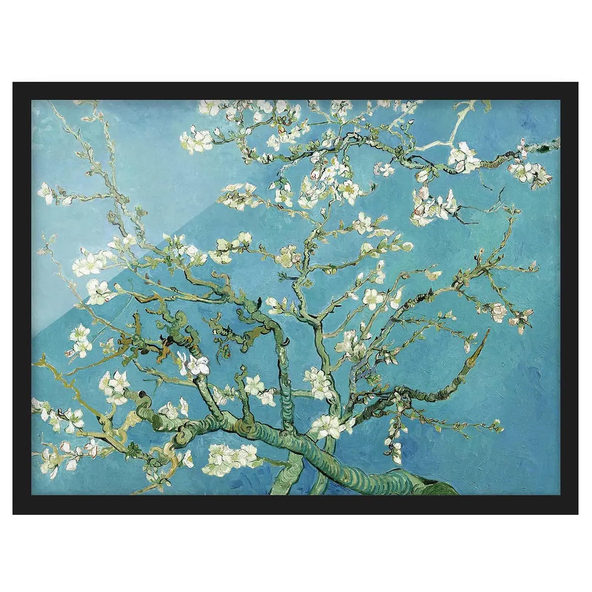 Wandbild Vincent van Gogh Mandelblüte | Blau