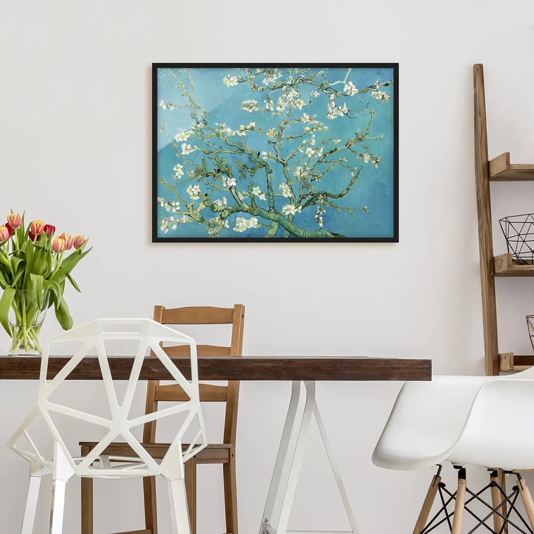 Wandbild Vincent van Gogh Mandelblüte | Blau