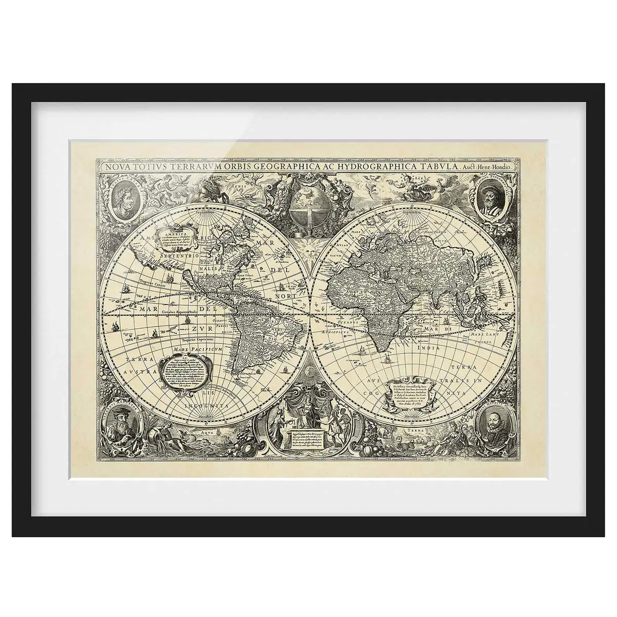 Bild Vintage Weltkarte Antike II | Beige