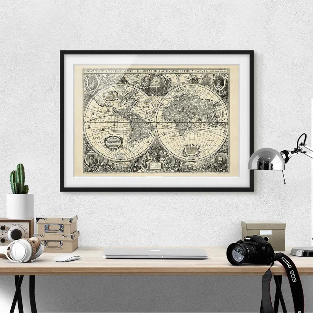 Bild Vintage Weltkarte Antike II | Beige