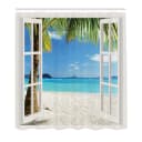 Duschvorhang Tropical Beach | Mehrfarbig