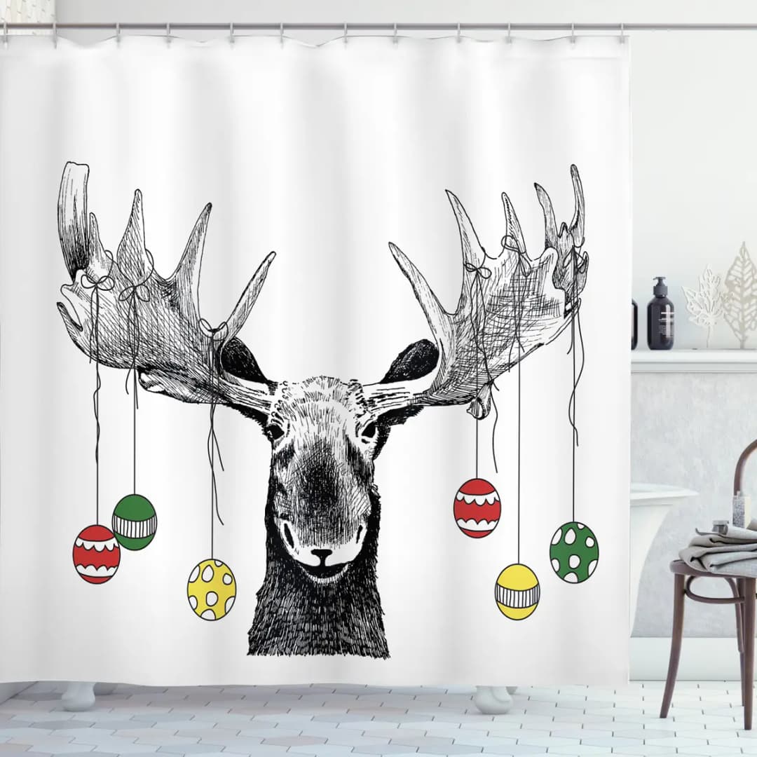 Duschvorhang Flüchtiger Noel | Mehrfarbig
