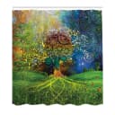 Duschvorhang Mutter Erde Webstoff Multicolor | Mehrfarbig