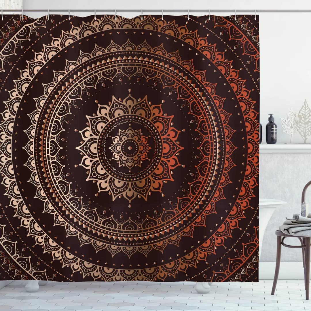 Duschvorhang Universum Webstoff Braun 175 x 240cm | Braun