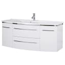 Waschtisch 3040 I 122cm Weiß/Hochglanz Weiß | Weiß