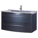 Waschtisch 3040 II 92cm Grau/Hochglanz Anthrazit | Grau