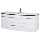 Waschtisch 3040 III 122cm Weiß/Hochglanz Weiß | Weiß