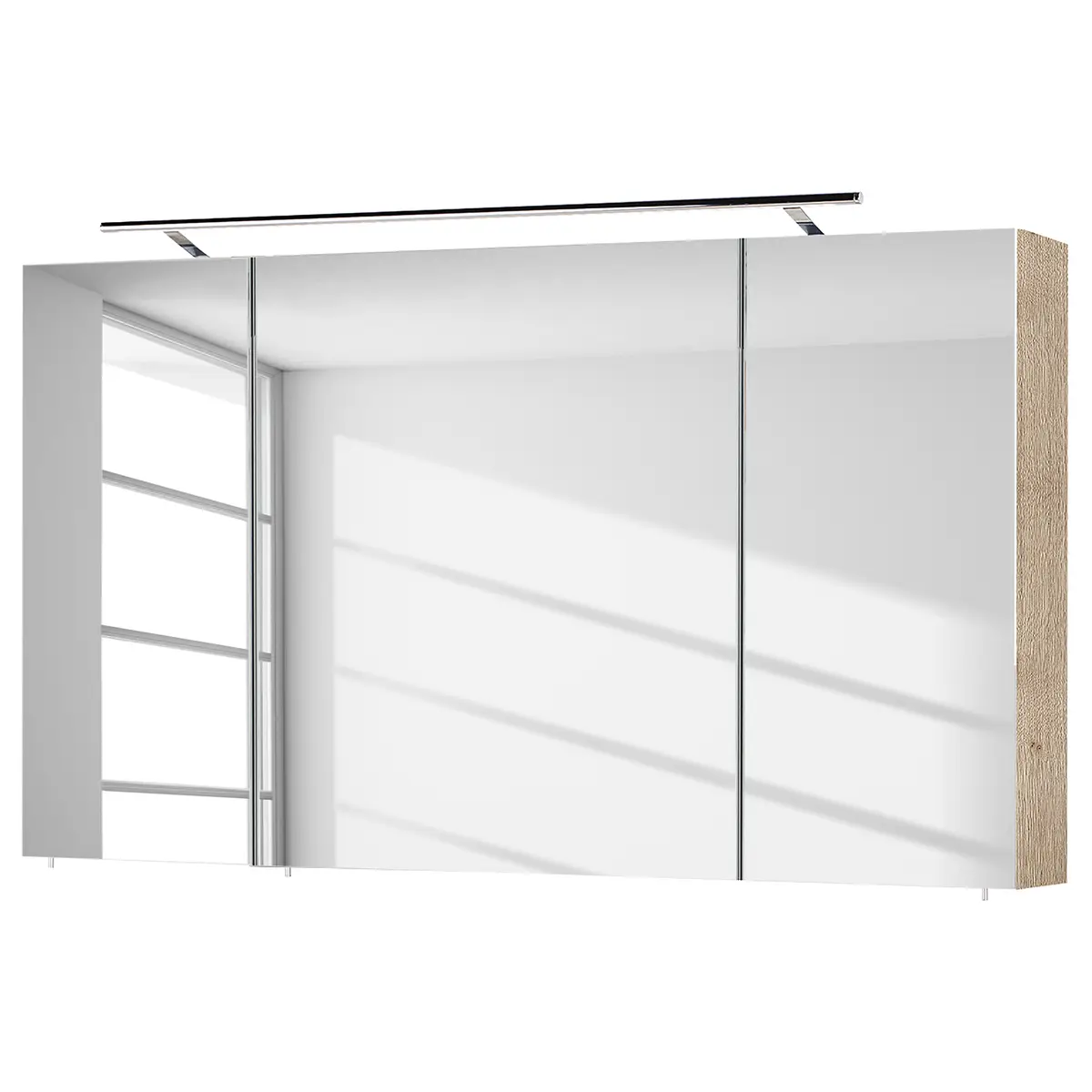 Spiegelschrank 3040 120cm Beige/Eiche Dekor | Beige