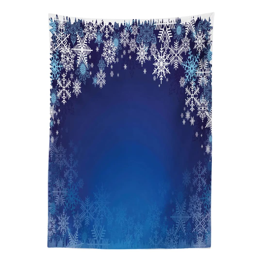 Tischdecke Schneeflocken 140 x 240cm Blau | Blau