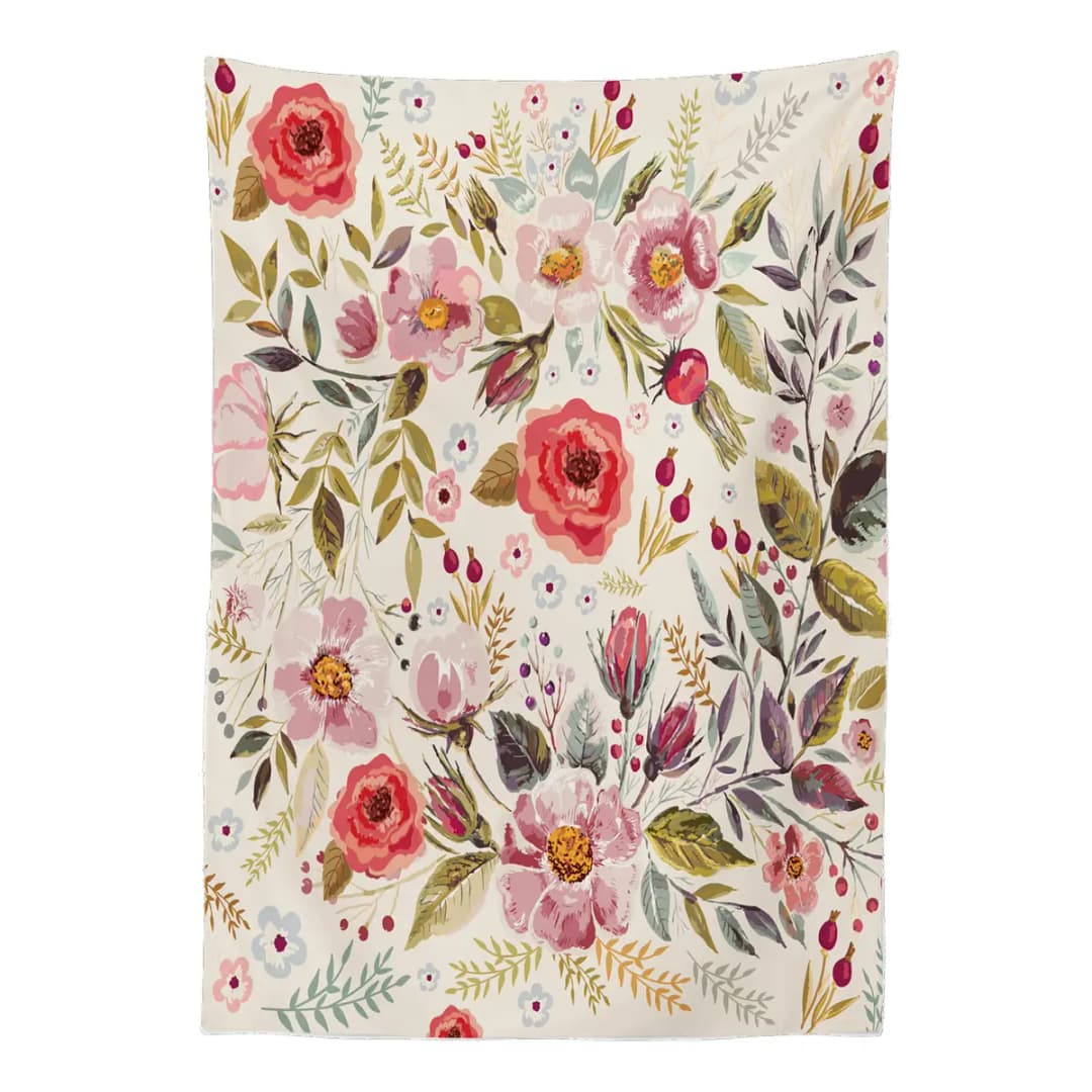 Tischdecke Abstrakte Blumen 140 x 200cm Multicolor | Mehrfarbig