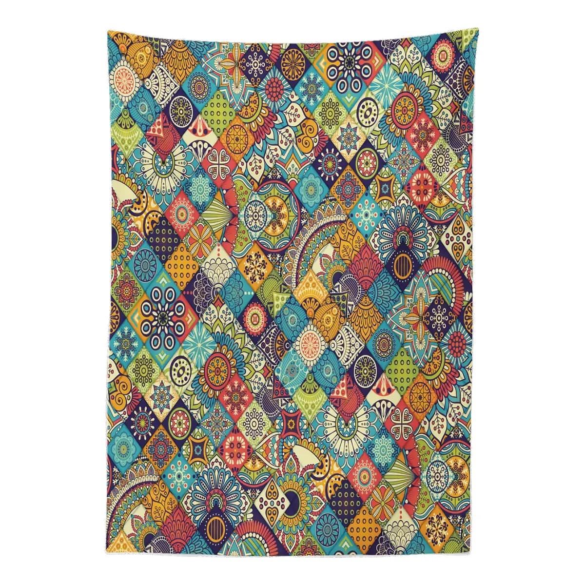Tischdecke Checkered Folk | Mehrfarbig