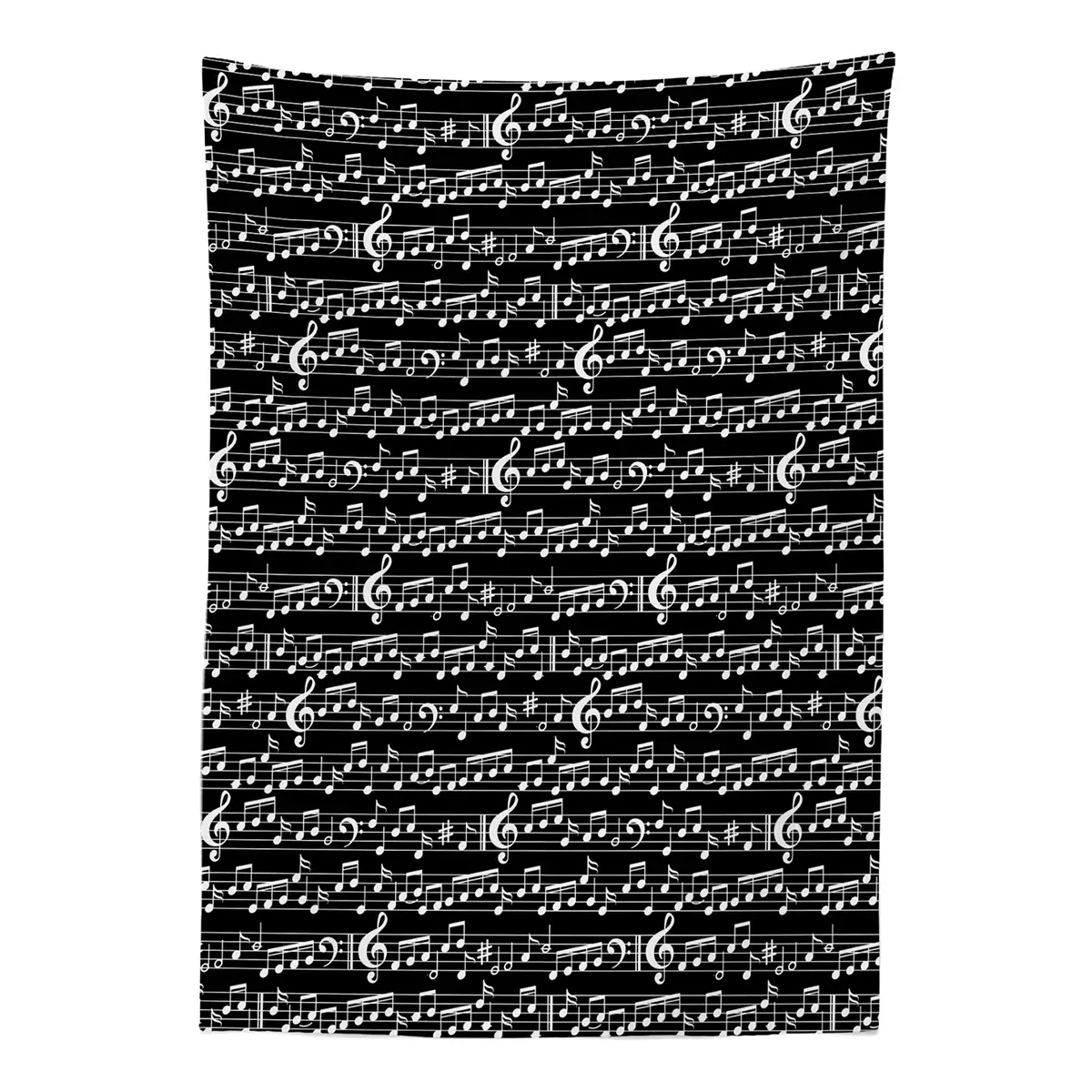 Tischdecke Musical 140 x 240cm Schwarz | Schwarz