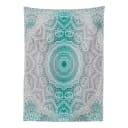 Tischdecke Mandala 140 x 170cm Türkis/Grau | Mehrfarbig
