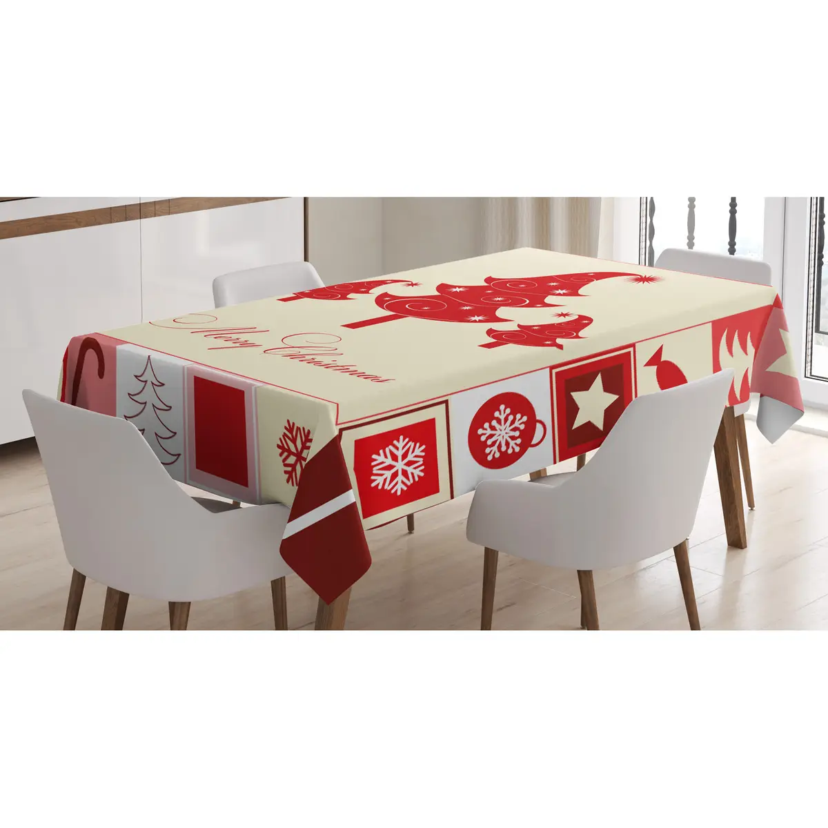 Tischdecke Bäume 140 x 170cm Rot | Rot
