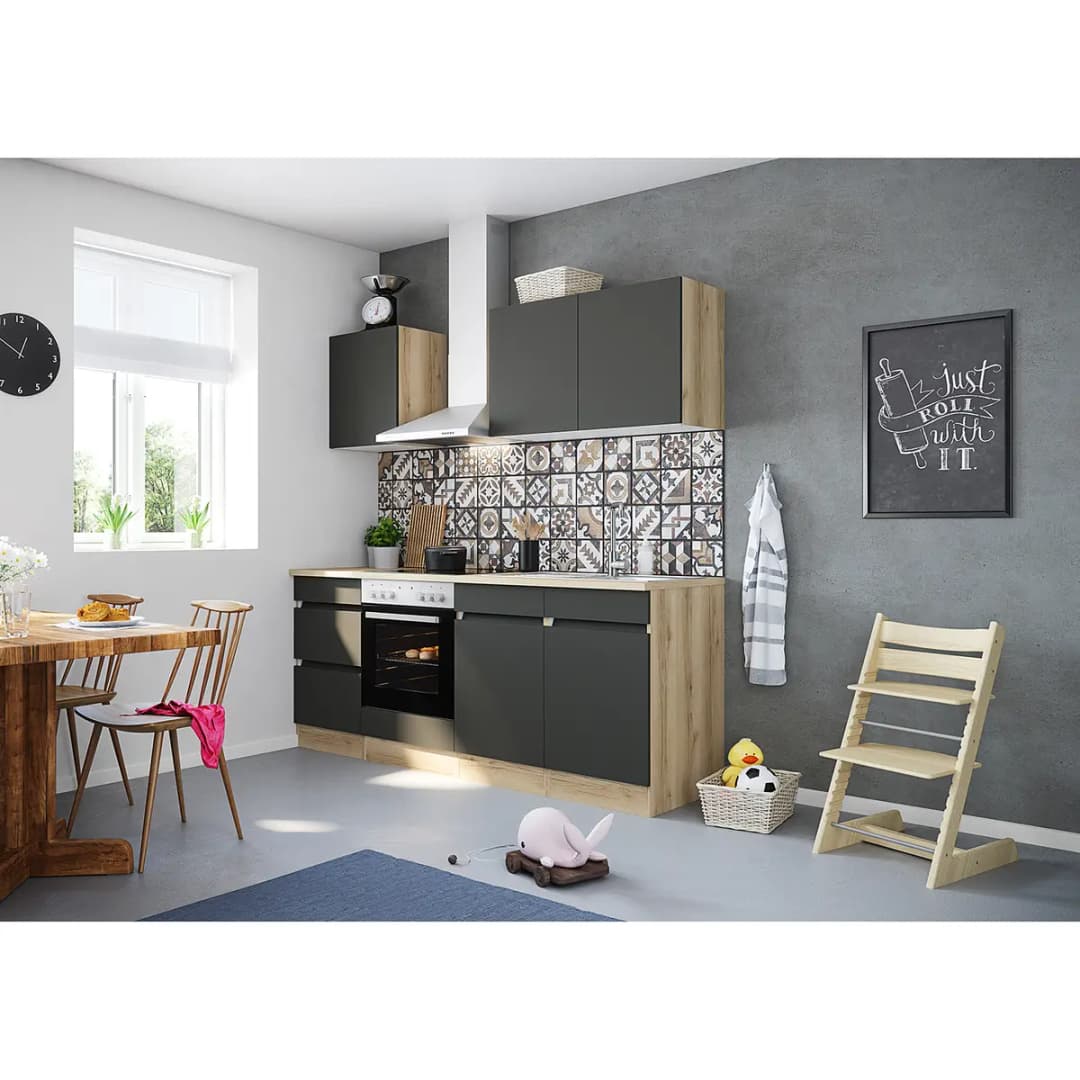 Hängeschrank I 60cm Schwarz/Anthrazit | Schwarz