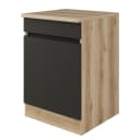 Spülenunterschrank I 60cm Schwarz/Anthrazit | Schwarz