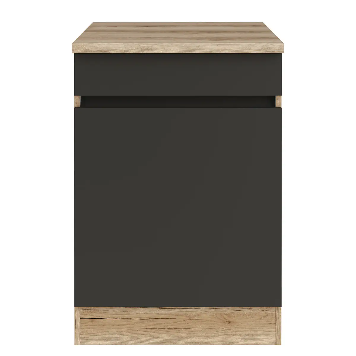 Spülenunterschrank I 60cm Schwarz/Anthrazit | Schwarz
