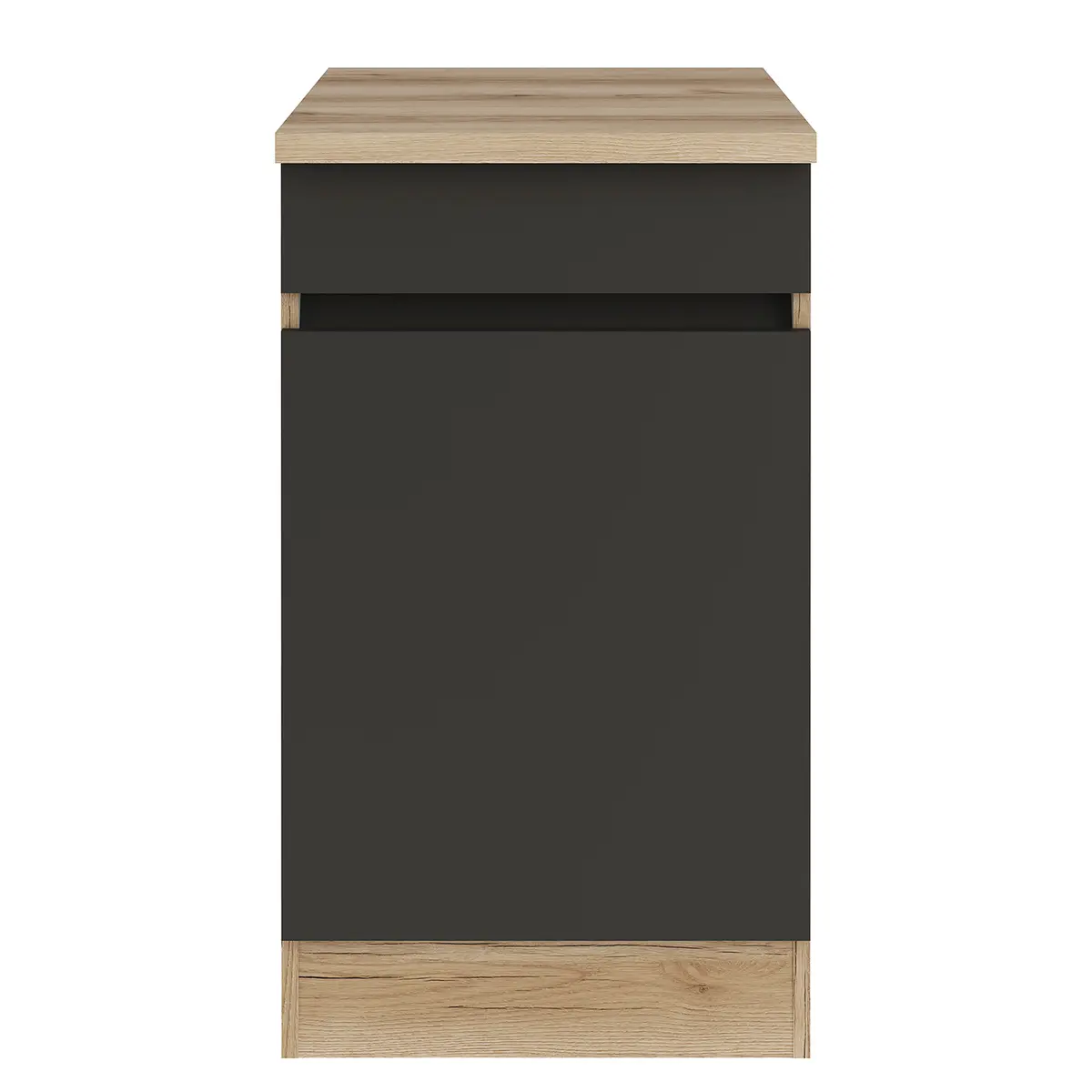 Unterschrank I 50cm Schwarz/Anthrazit | Schwarz