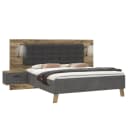 Bettanlage Rye II 3-teilig 150 x 190cm Schwarz/Grau | Schwarz