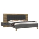 Bettanlage Rye I 3-teilig 180 x 200cm Schwarz/Grau | Schwarz