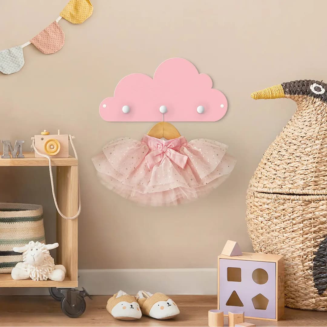 Kindergarderobe Kleines Wölkchen | Rosa