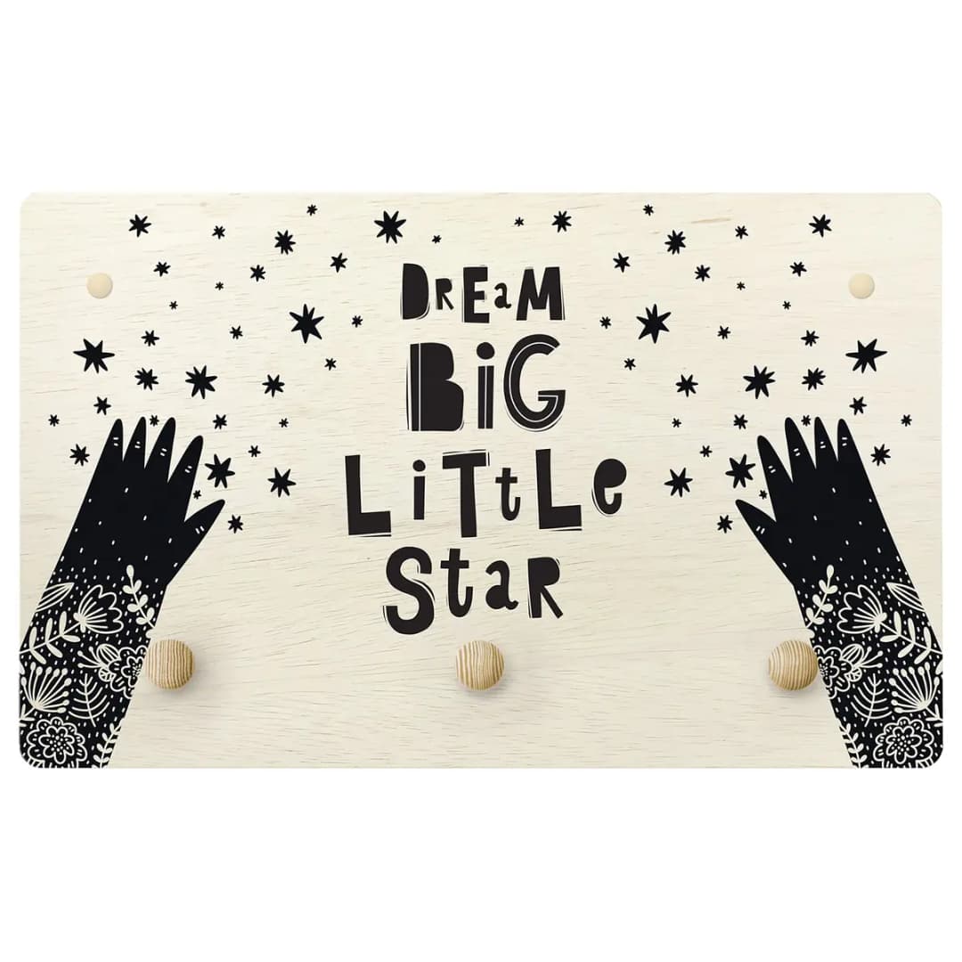 Kindergarderobe Dream Big Little Star | Mehrfarbig