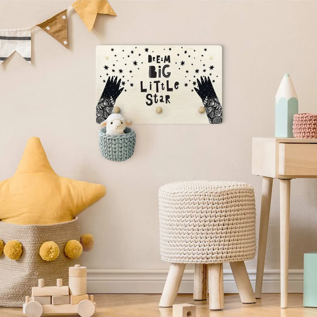 Kindergarderobe Dream Big Little Star | Mehrfarbig