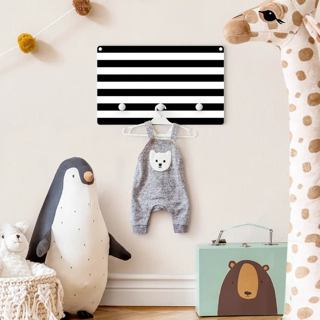 Kindergarderobe Querstreifen | Mehrfarbig