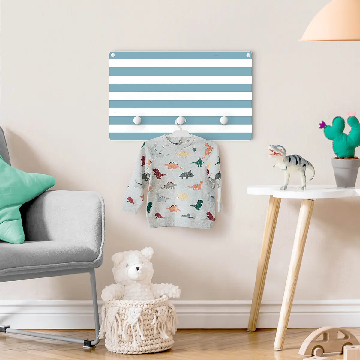 Kindergarderobe Querstreifen | Mehrfarbig
