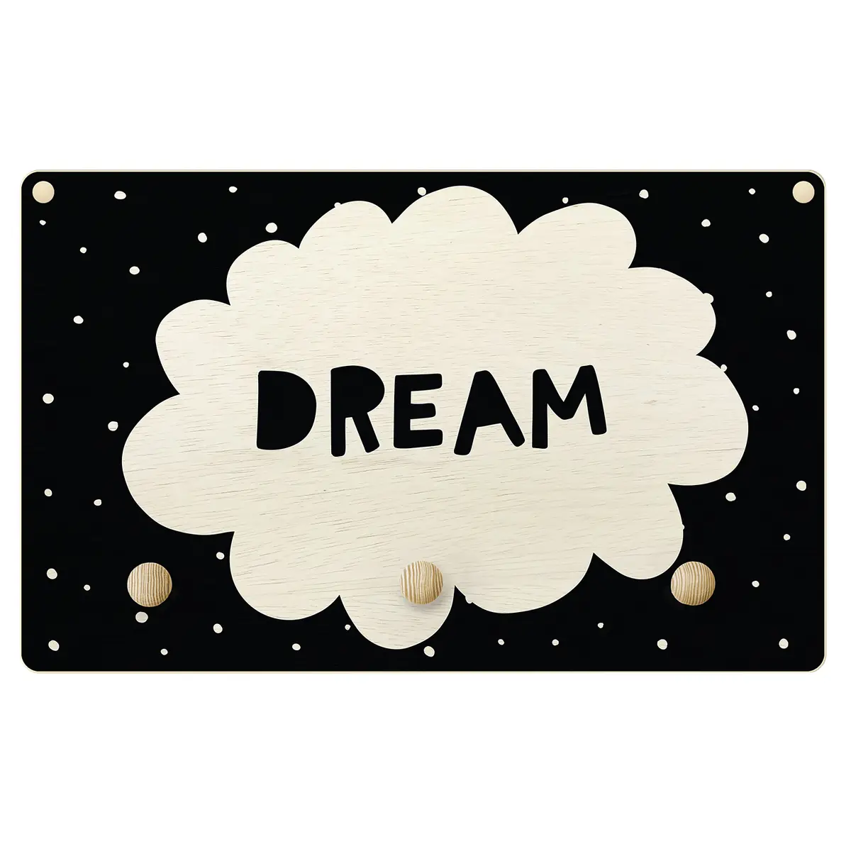 Kindergarderobe Dream Wolke | Schwarz