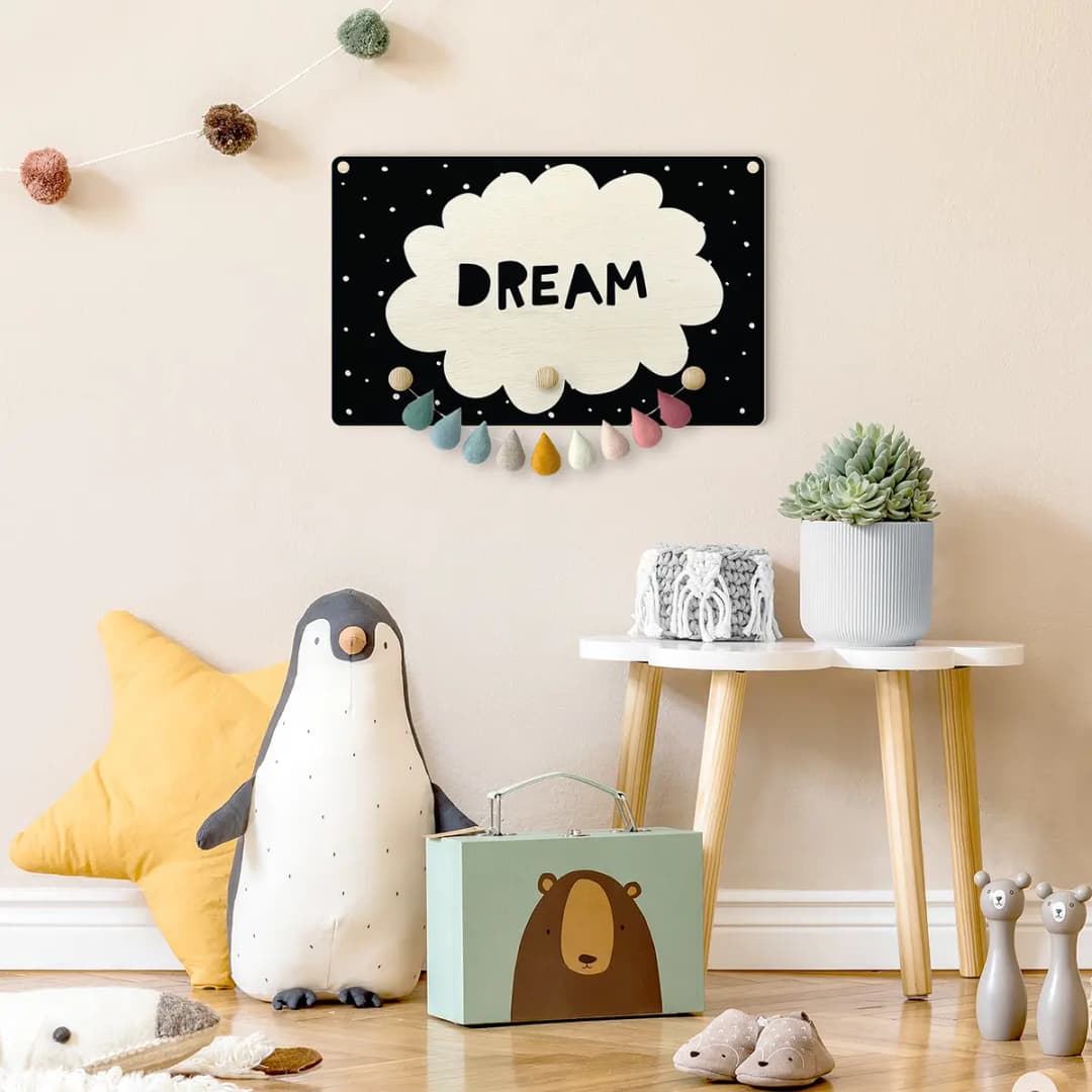 Kindergarderobe Dream Wolke | Schwarz