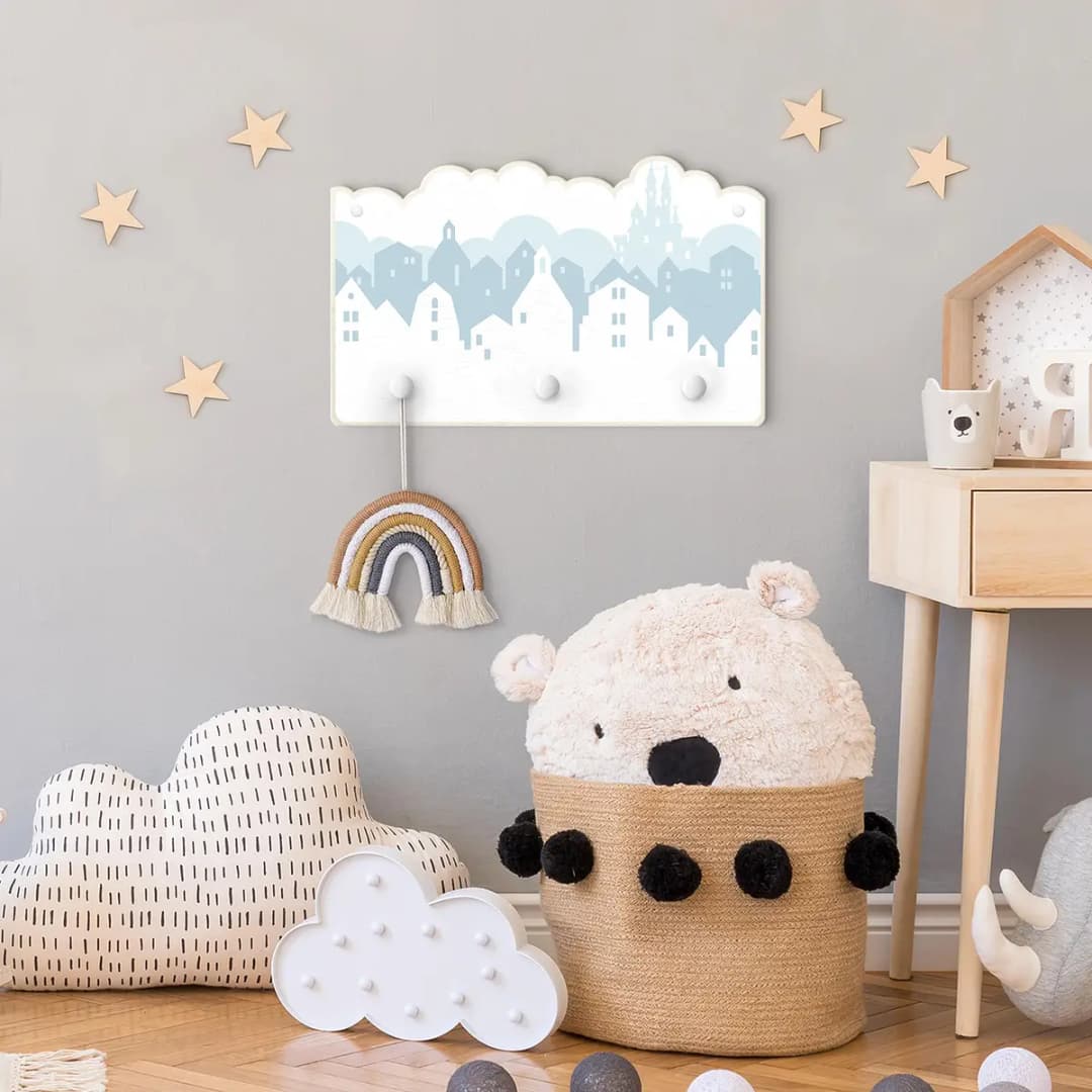 Kindergarderobe Wolkenschloss | Grau